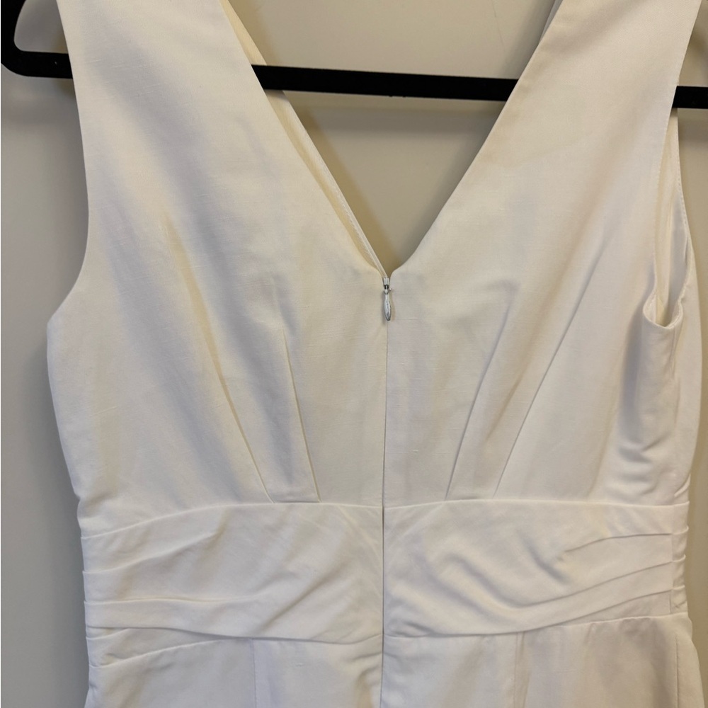 White Dress Canadian Designer Iris Setlakwe Elegant Bridal, Rehearsal Dinner, - Picture 5 of 7
